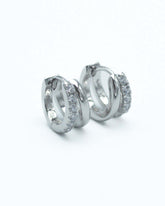 ANEIRA SILVER DOUBLE HOOP EARRINGS
